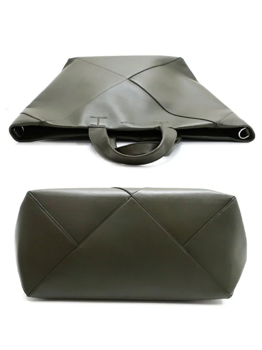 Bottega Veneta Maxi Intrecciato Tote Bag Khaki Dark Green 2-Way